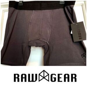 RAWGEAR - NWT - M Sz XL Grey Boxer Brief w/Black Elastic Waistband. Super Soft!
